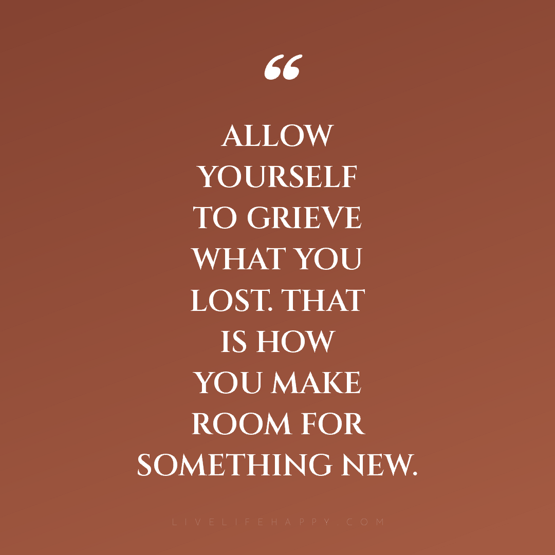 Allow yourself to grieve what you lost. That is how ... — Author Unknown
