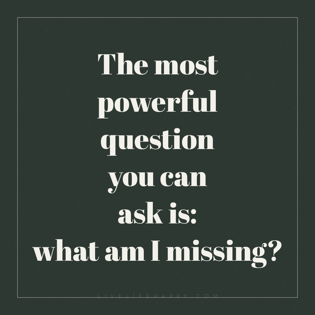 The most powerful question you can ask is: what am I... — Author Unknown