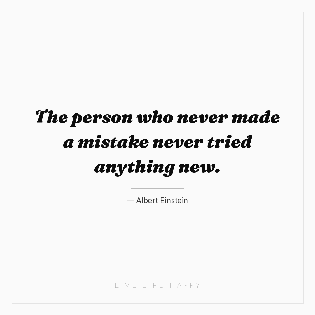The person who never made a mistake never tried anyt... — Albert Einstein
