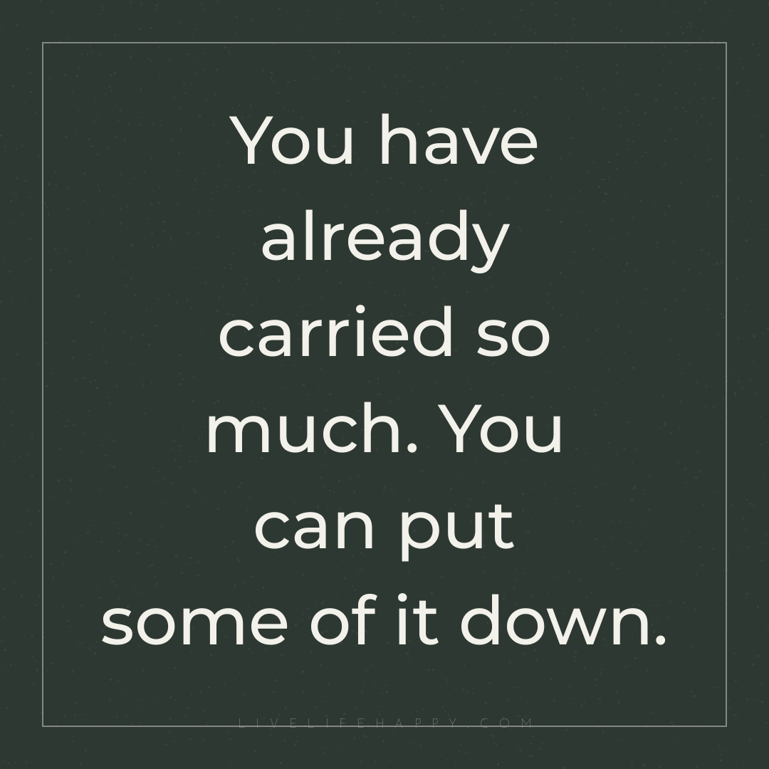 You have already carried so much. You can put some o... — Author Unknown